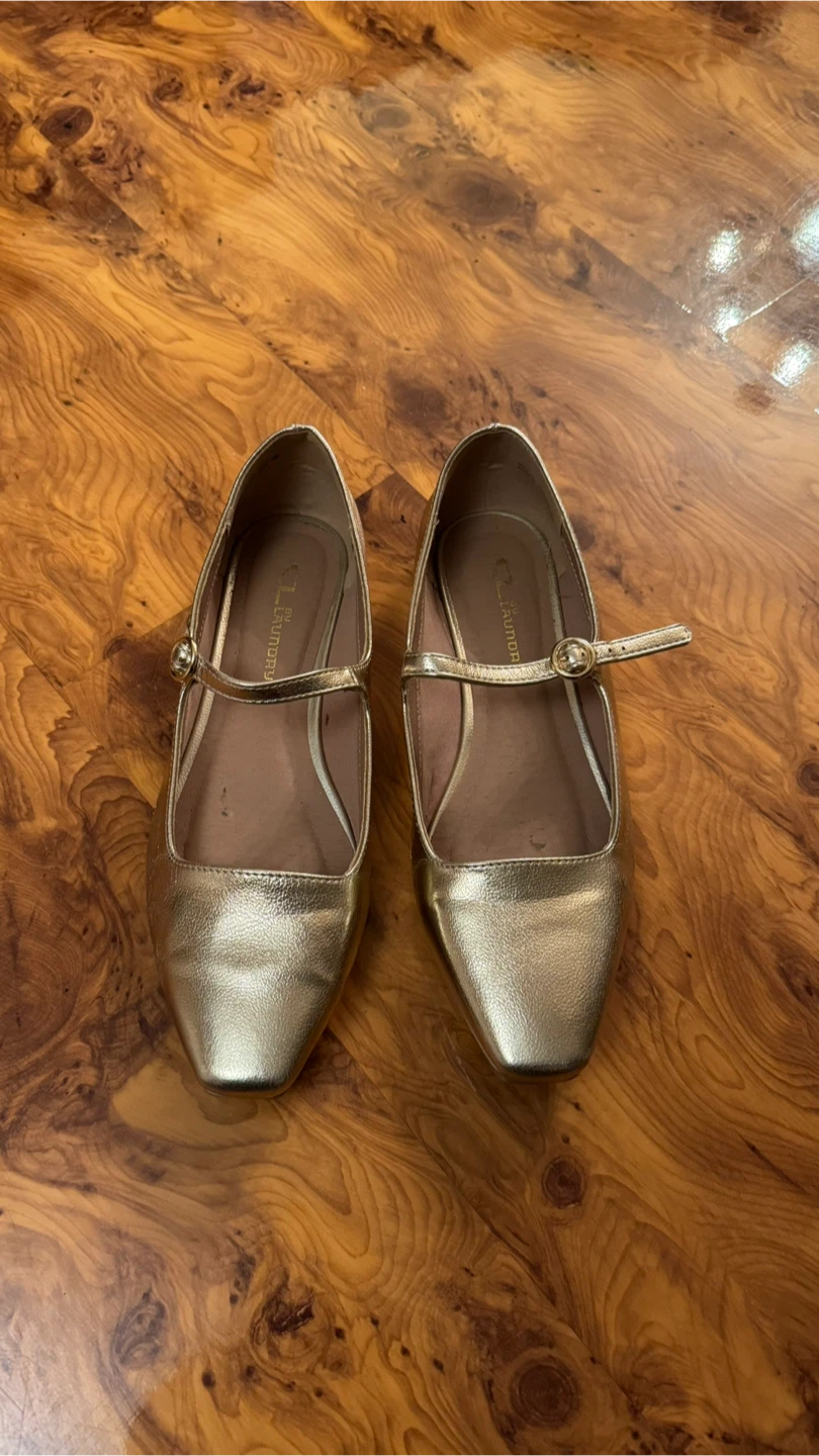 CL by Laundry Gold Mary Jane Flats