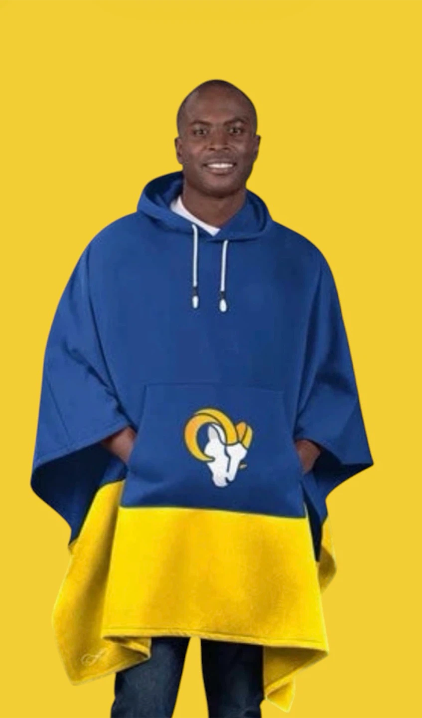 LA Rams Hooded Poncho ( New )