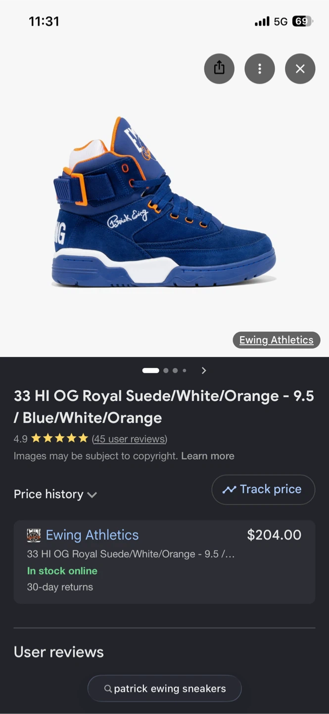 Patrick Ewing High-Top Sneakers - photo 4