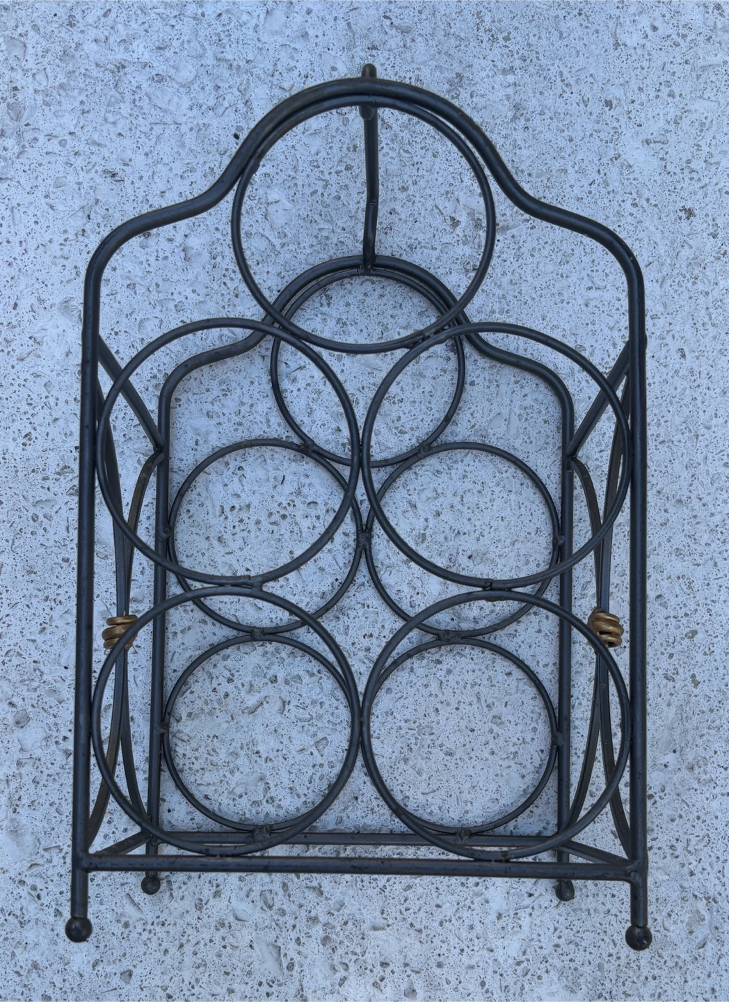 Vintage Metal Wine Bottle Rack