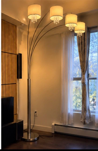 Crystal 4-Arm Arc Floor Lamp - photo 3