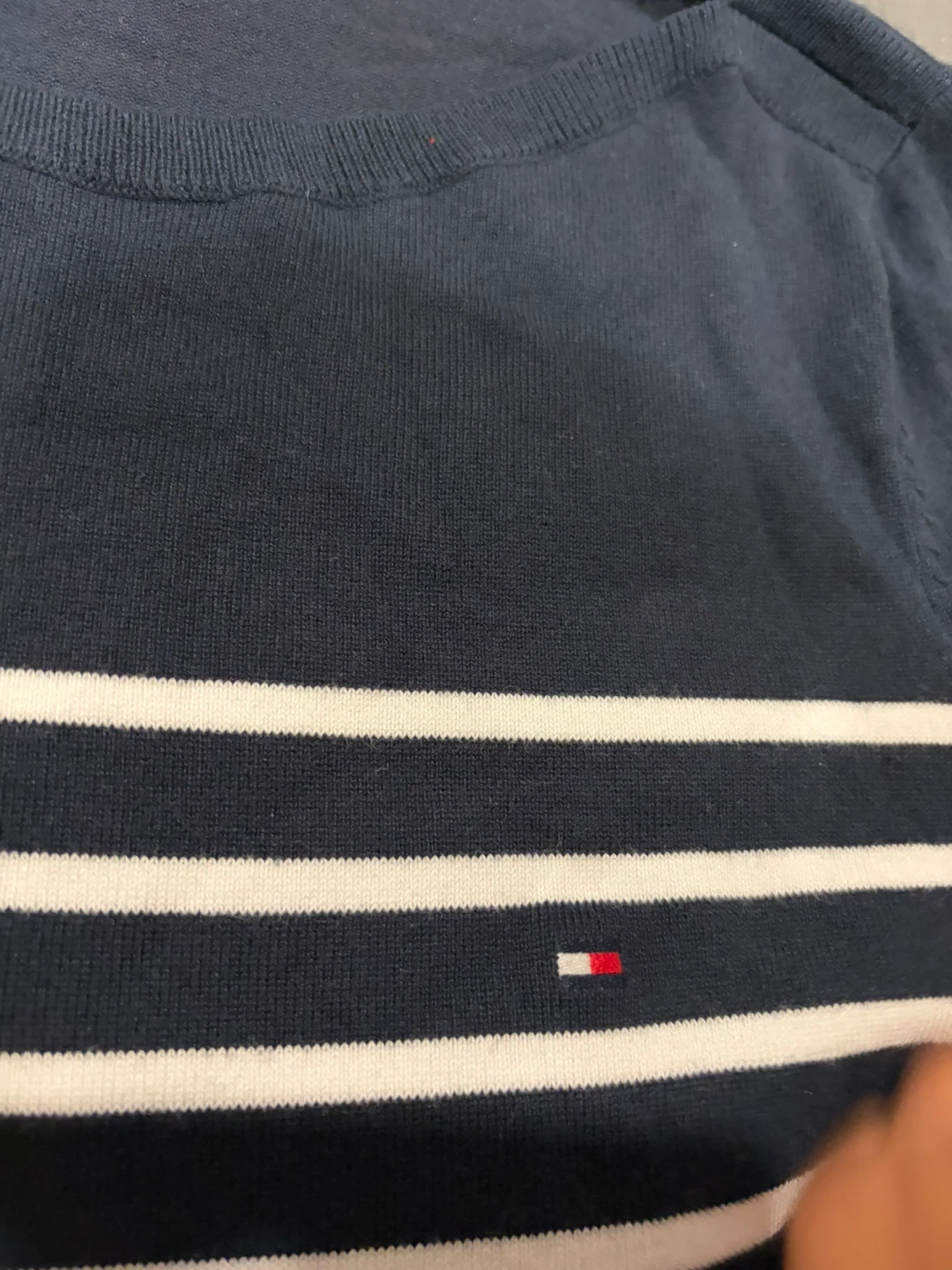 Tommy Hilfiger Striped Sweater – Size M - Navy Blue - photo 5