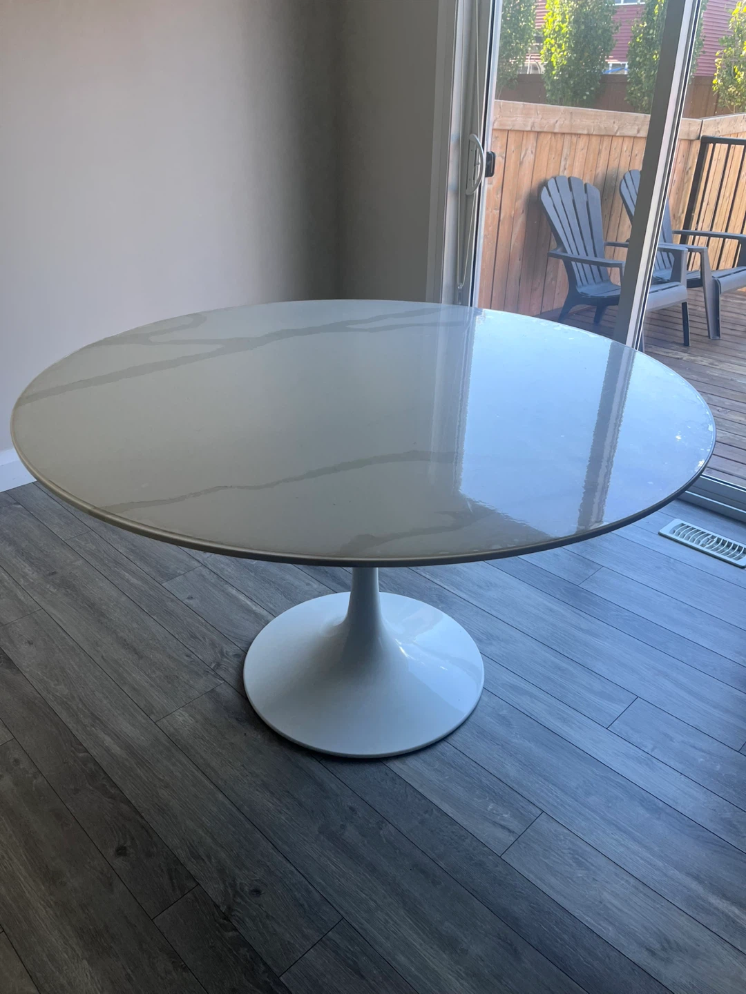 Round White Marble-Dining Table - photo 3
