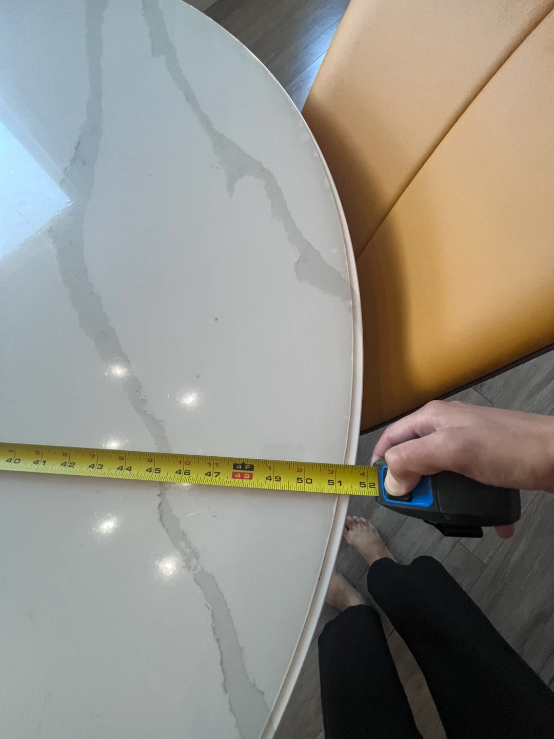 Round White Marble-Dining Table - photo 5
