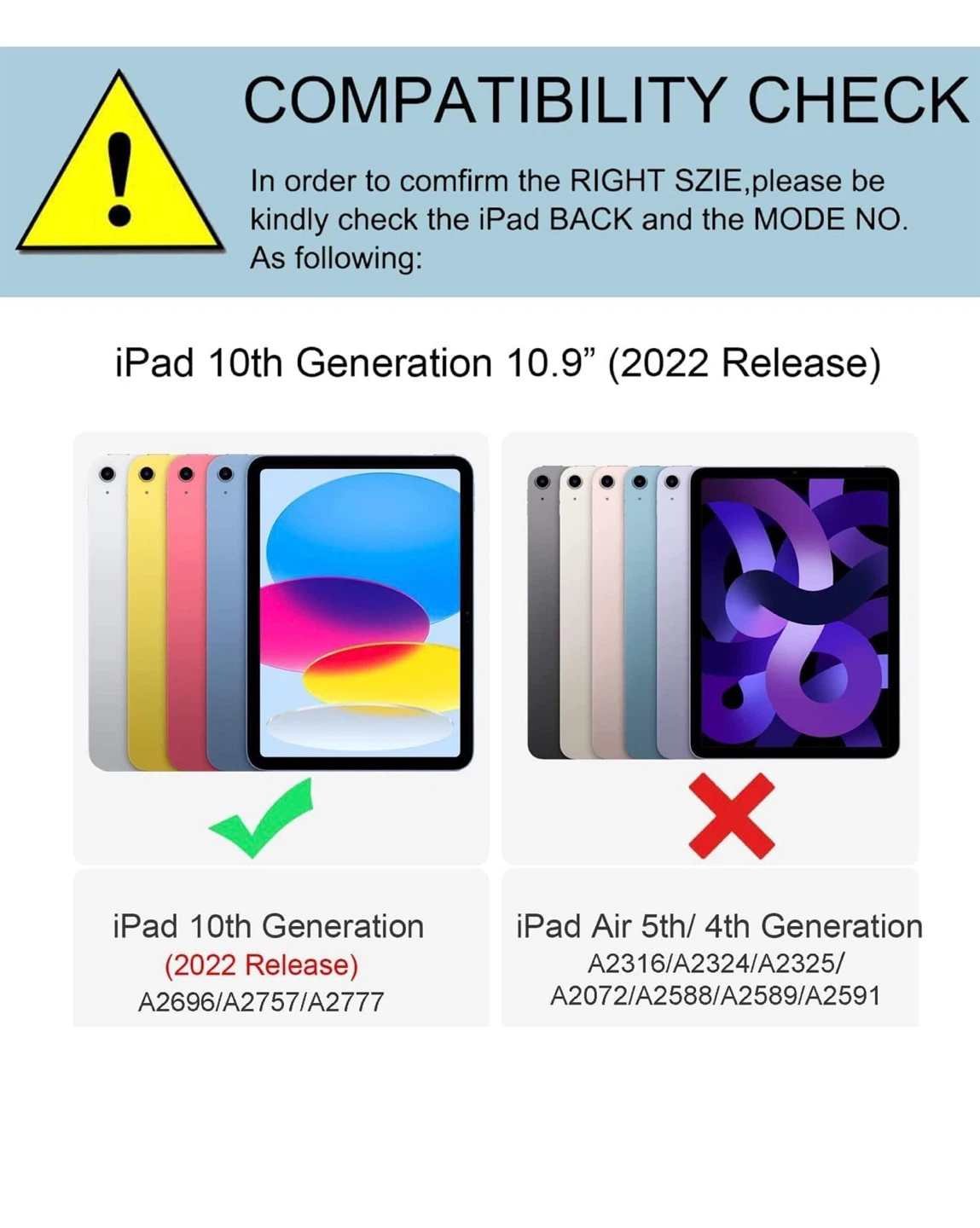 BNIB Light Blue Wireless Keyboard Case for iPad 10th Gen - photo 2