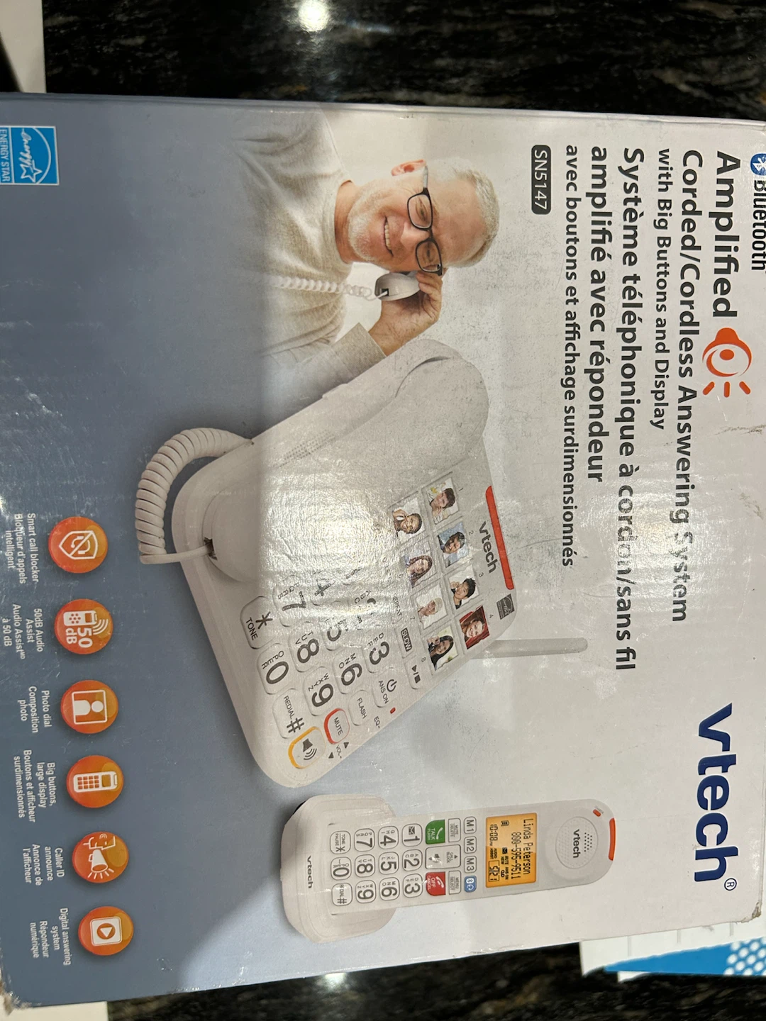 BNIB VTech CareLine SN5147 Amplified Corded/Cordless Phone - photo 3