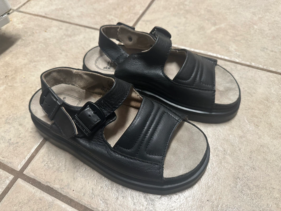 Dr. Martens Black Leather Sandals