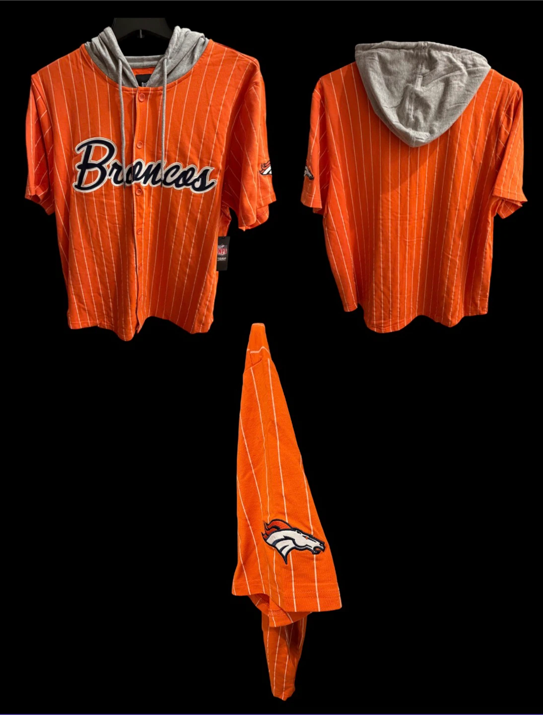 Denver Broncos NFL Team Apparel Hooded Jersey - photo 3