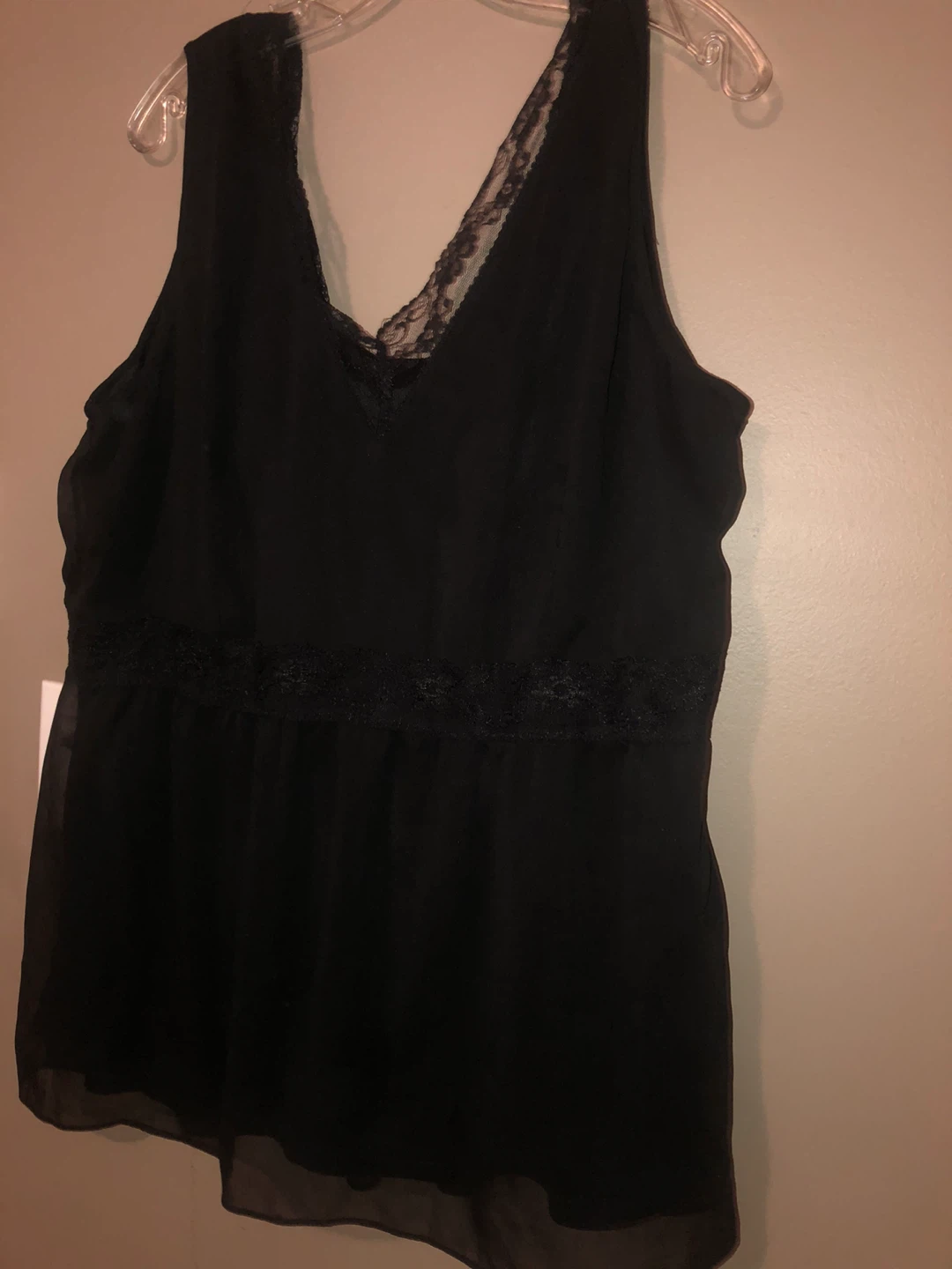 Black Lace Trim Sleeveless Top & Studded Black Choker Necklace - photo 5