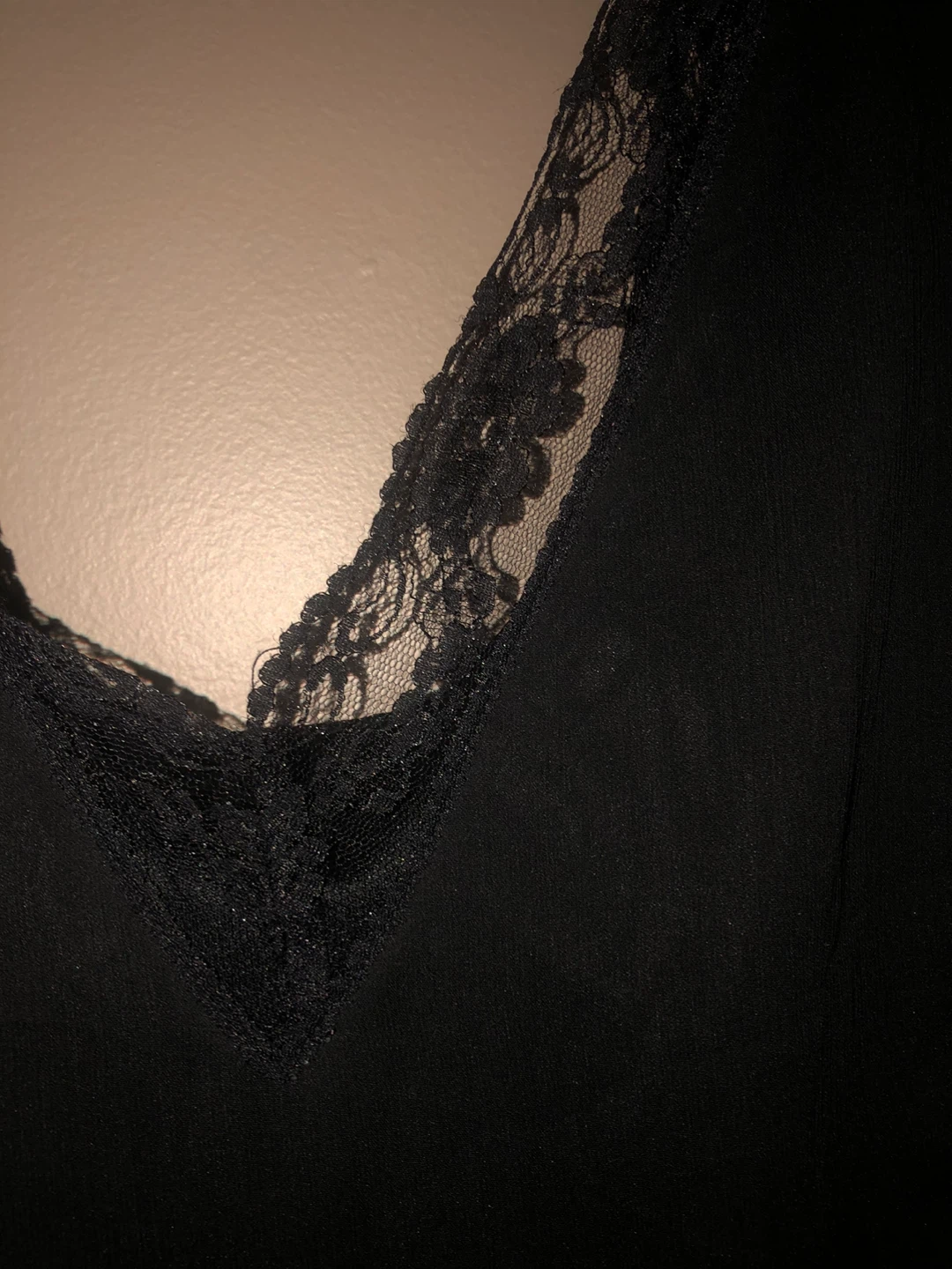 Black Lace Trim Sleeveless Top & Studded Black Choker Necklace - photo 4