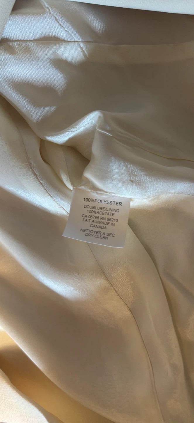 New Tristan & Iseult Cream Pant Suit - size 2 - photo 4