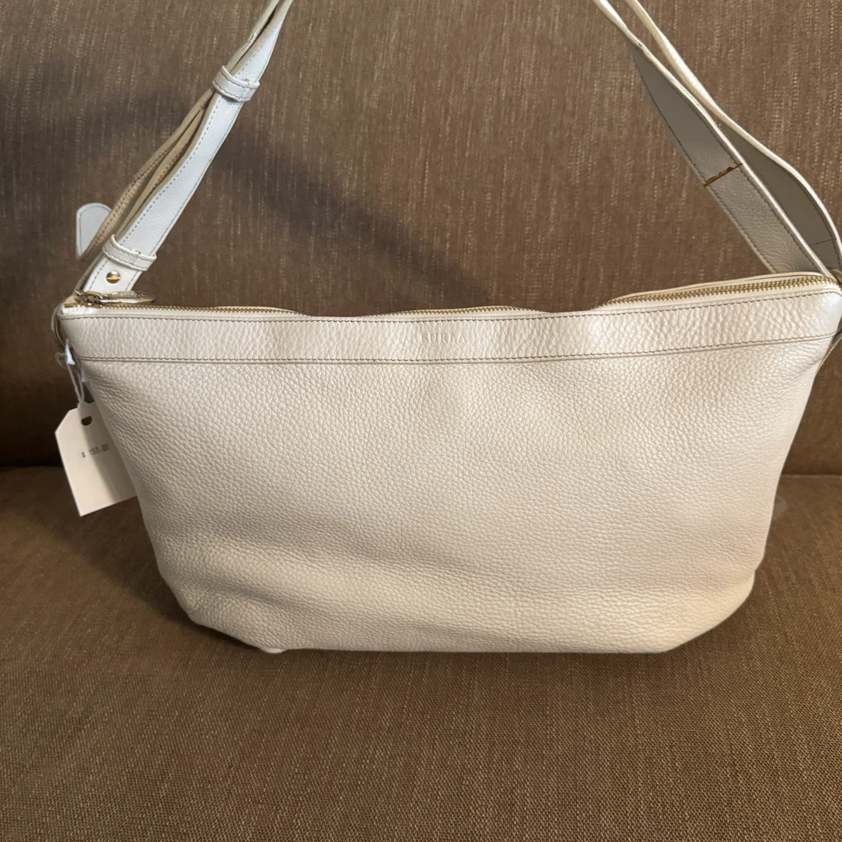 Furla White Leather Shoulder Bag