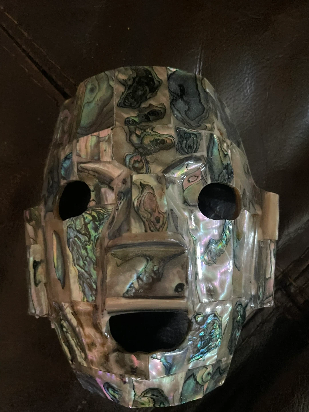 Abalone Shell Inlay Decorative Mask