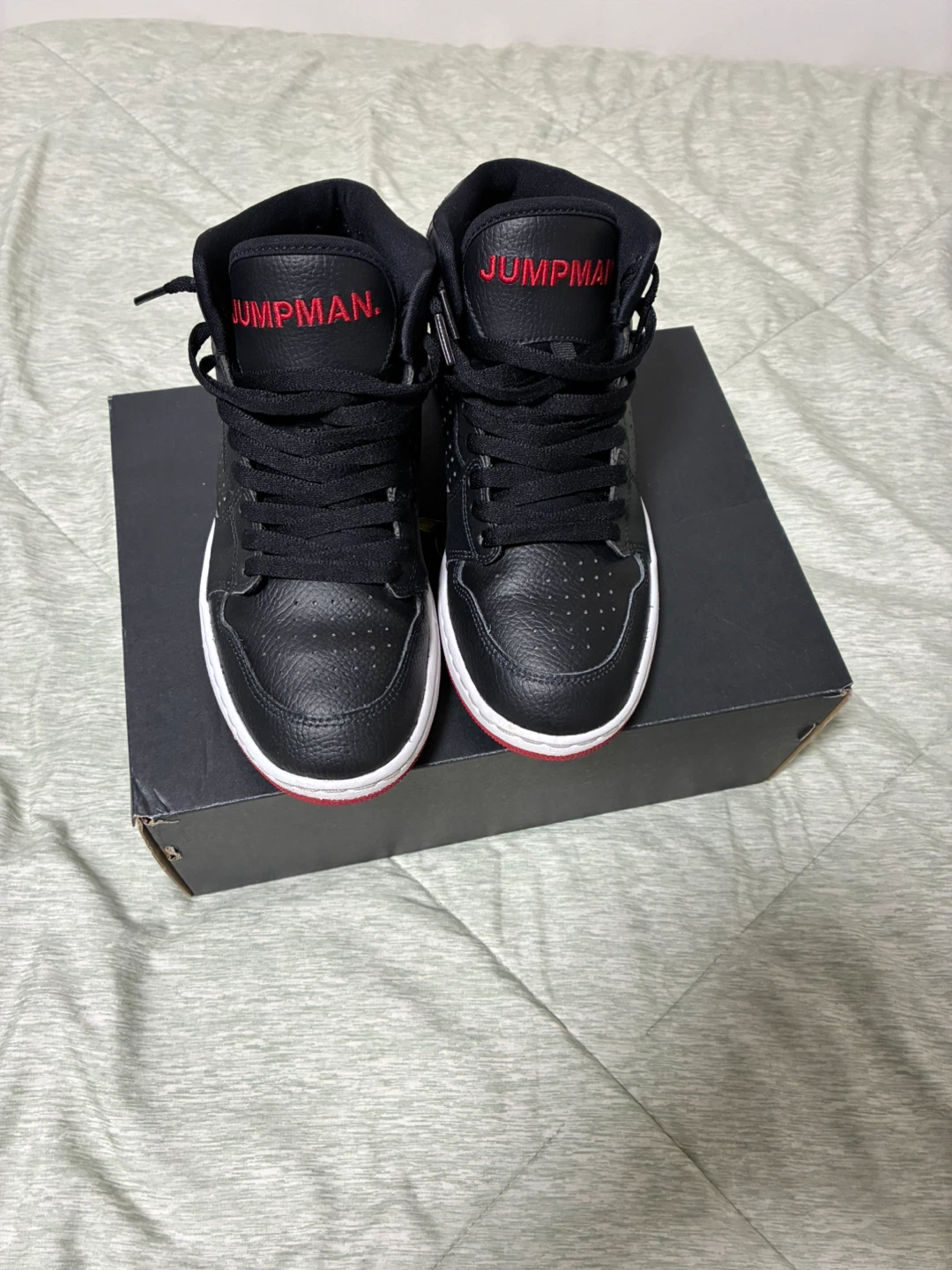 Jordan Access Black and Gym Red Shoes Size 7 - photo 2