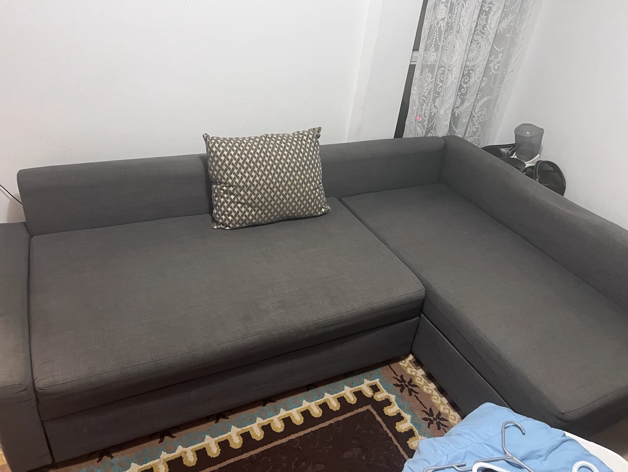Dark Grey Sectional Sofa bed with Storage