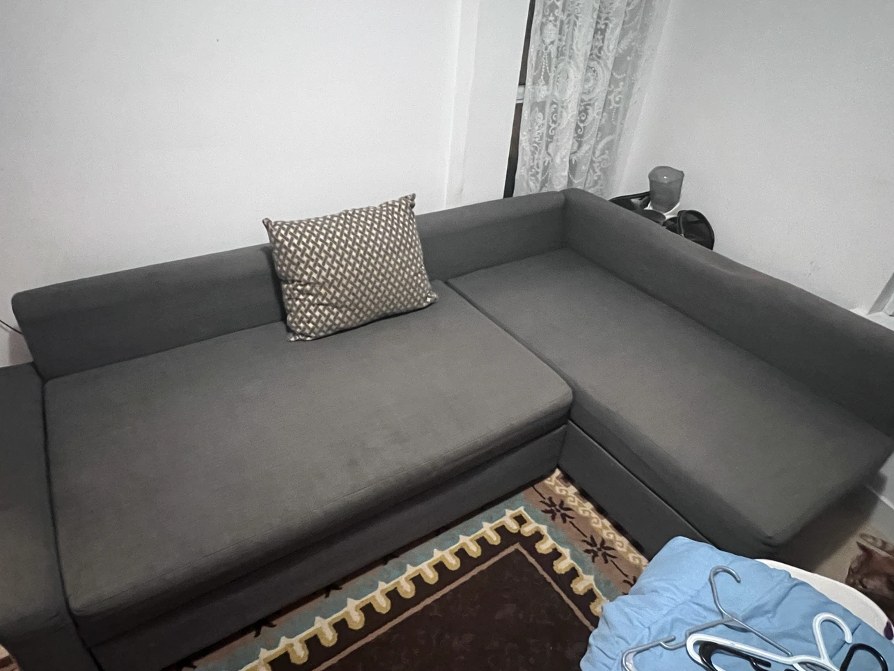 Dark Grey Sectional Sofa bed with Storage - photo 3