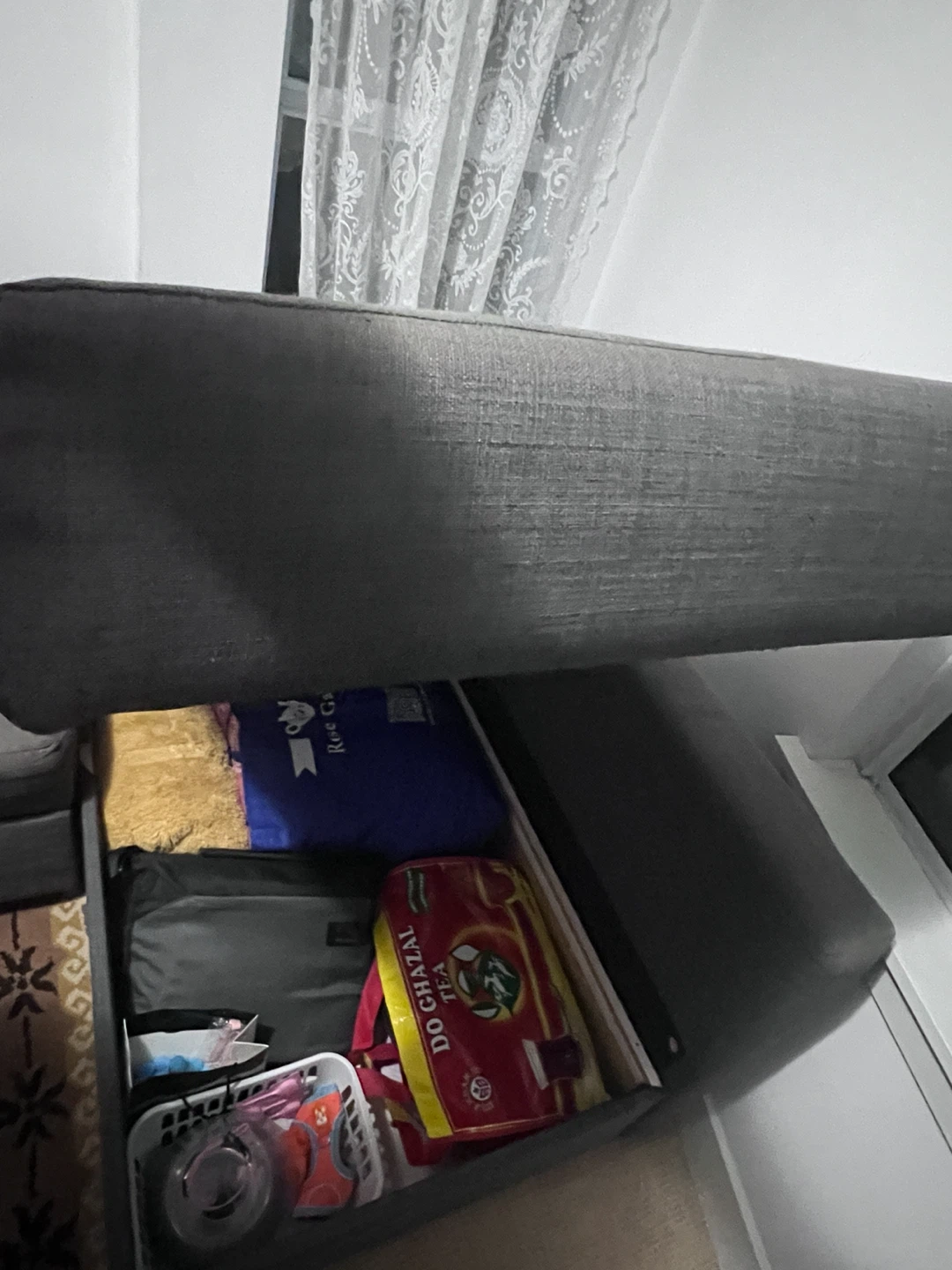Dark Grey Sectional Sofa bed with Storage - photo 4