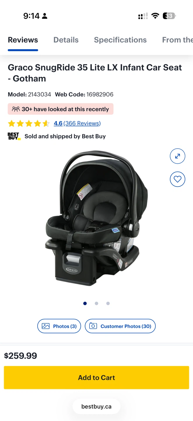 Graco infant Car Seat