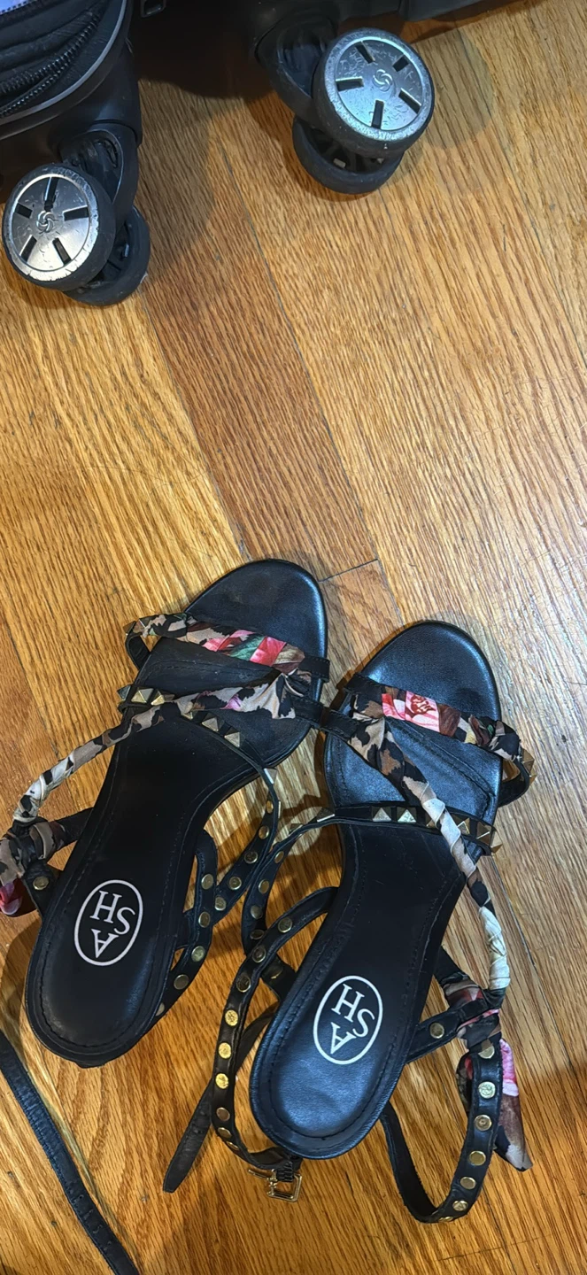 ASH Floral Studded Sandals