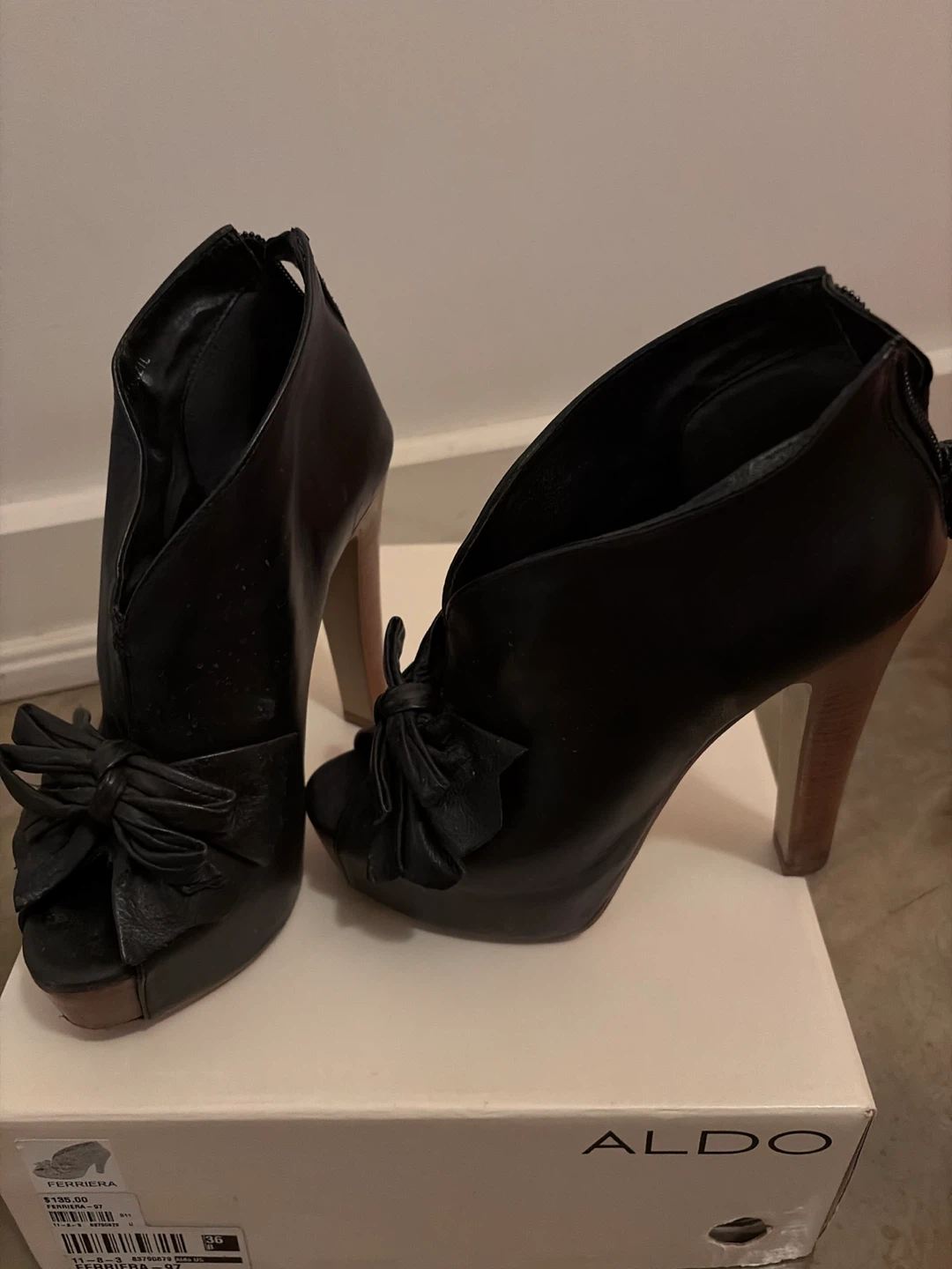 ALDO Ferriera Black Heels Size 36