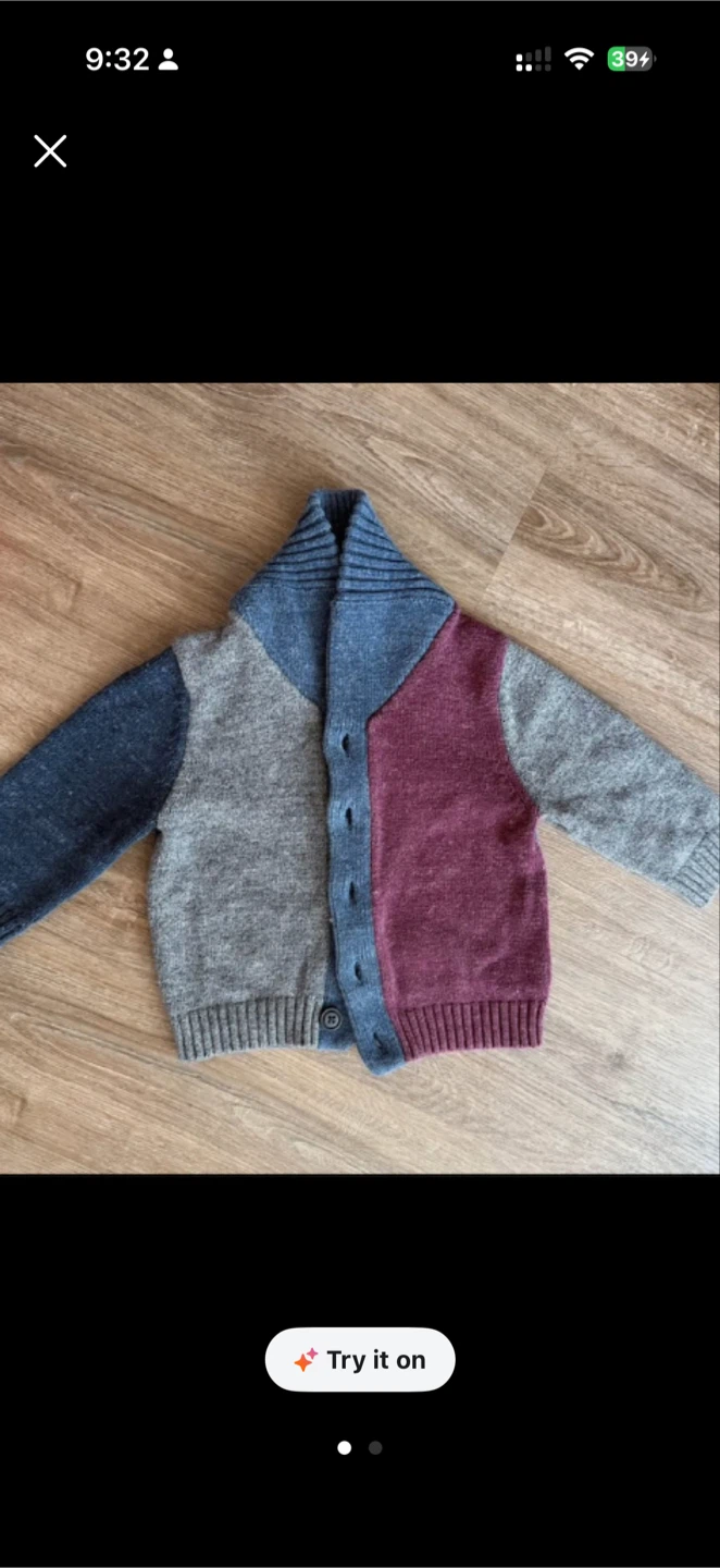 Gap Toddler Colour-Block Button-Up Sweater