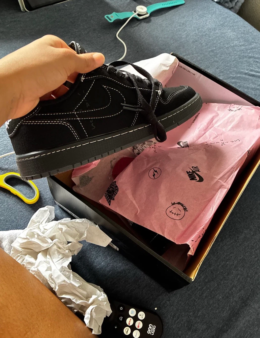 Nike Air Jordan 1 Low Travis Scott Black Phantom - photo 3