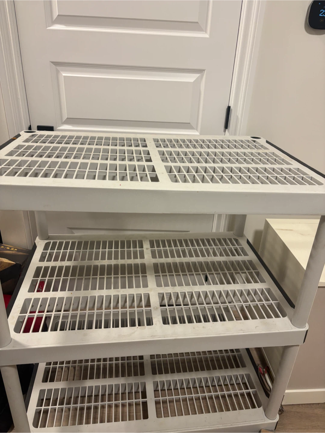 White 3-Tier Plastic Utility Shelving Unit