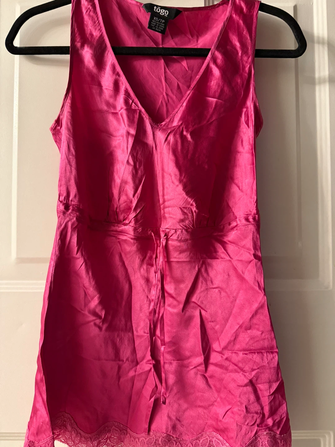 tōgo Pink Silk Tank Top XS