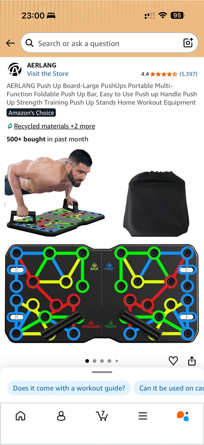 AERLANG Portable Foldable Push Up Board