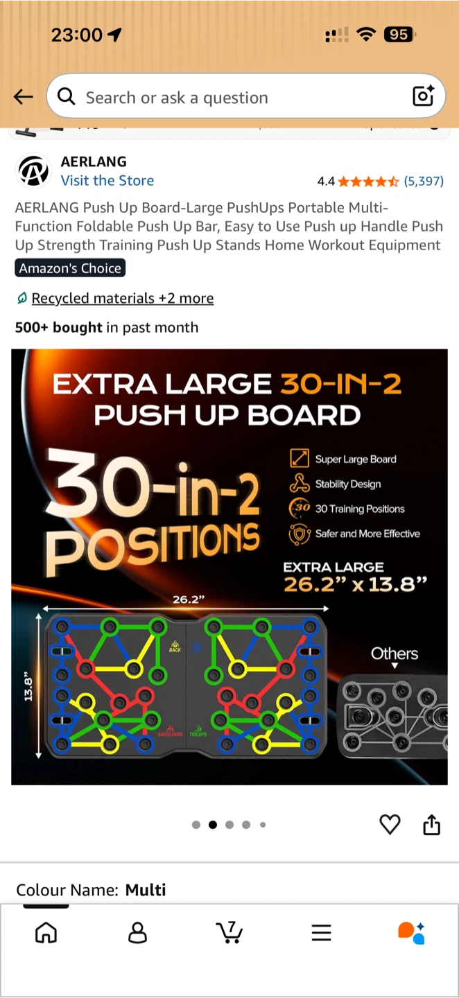 AERLANG Portable Foldable Push Up Board - photo 2