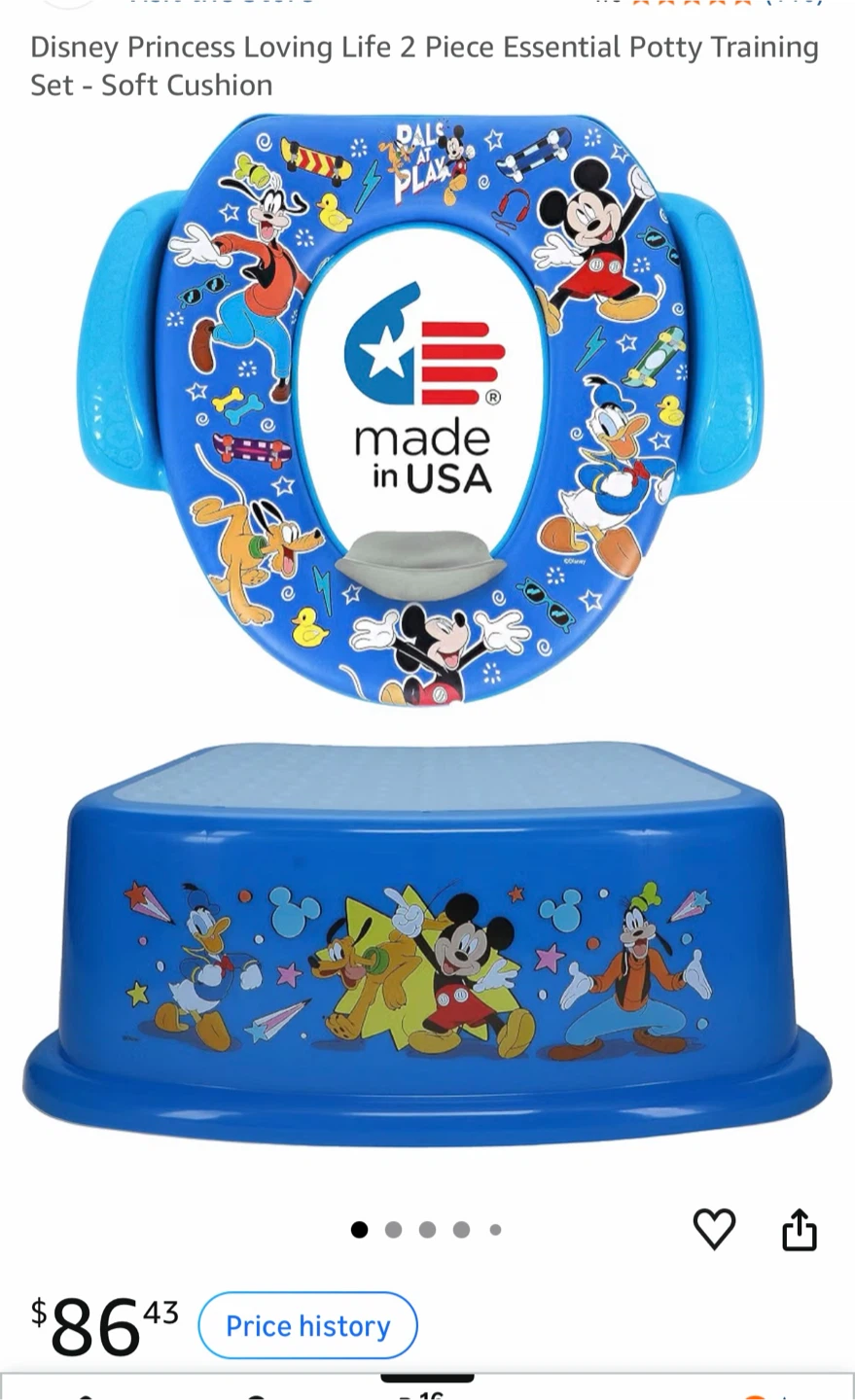 Disney Potty Training Seat and Step Stool Set