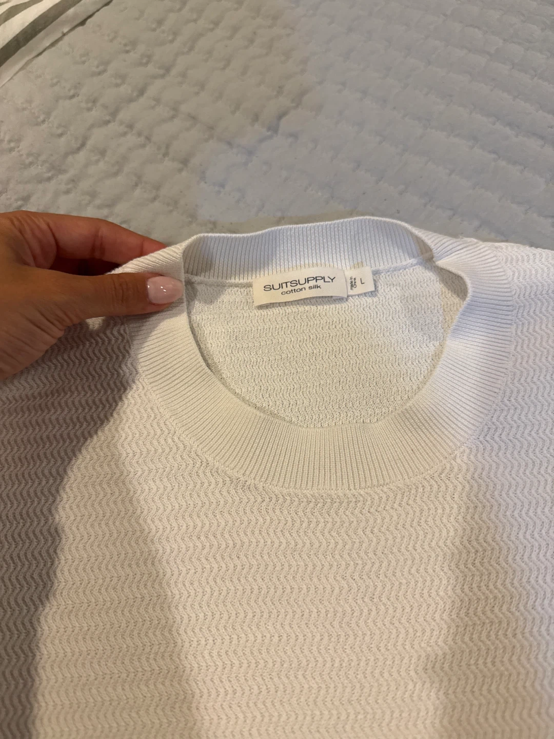 Suitsupply Cotton Silk Short Sleeve Crewneck - photo 3