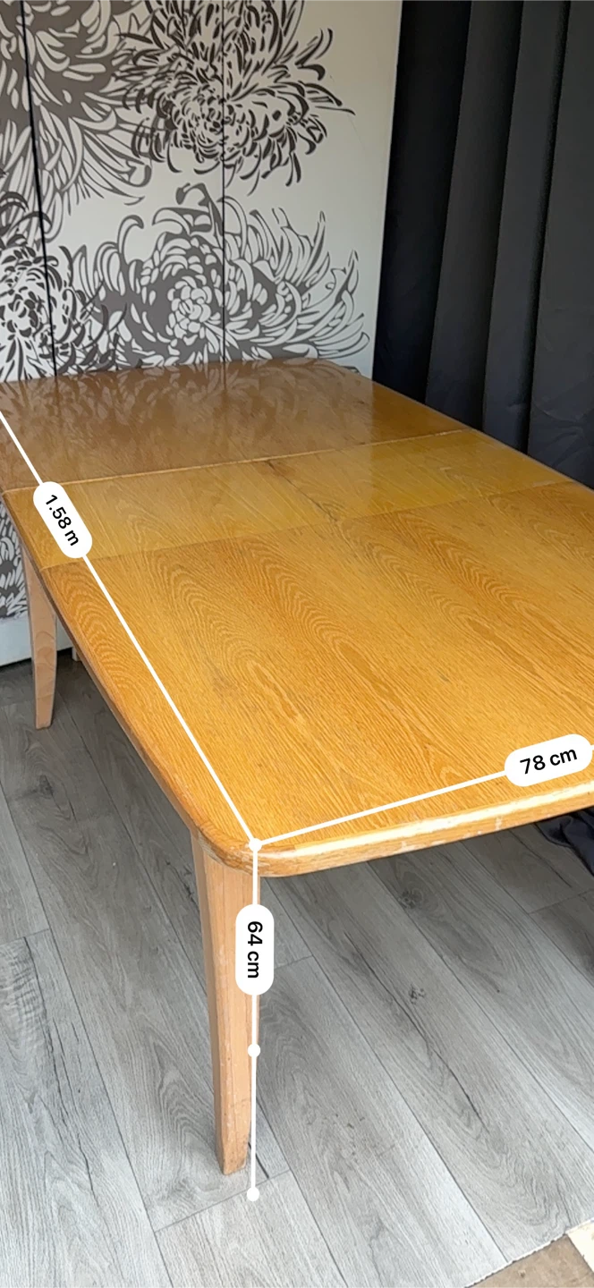 Oak Dining Table with 4 Chairs - photo 4