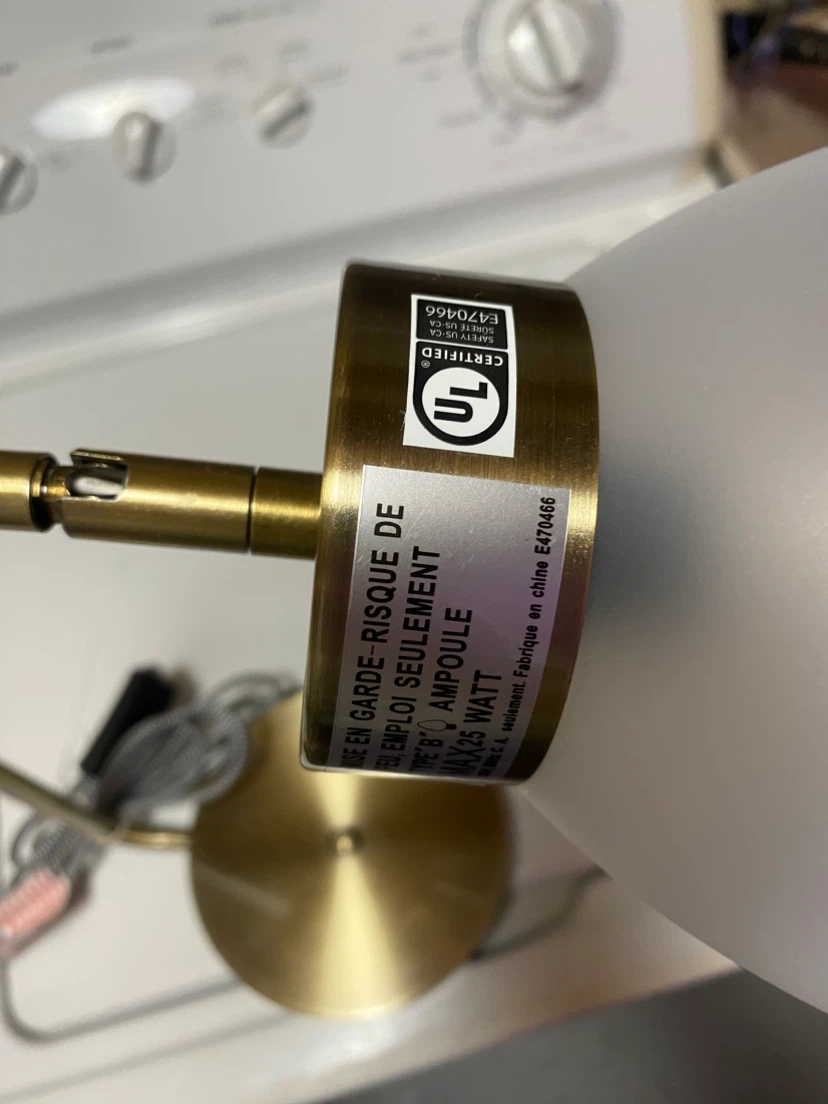 Brushed Brass Desk Lamp with USB Port - photo 3