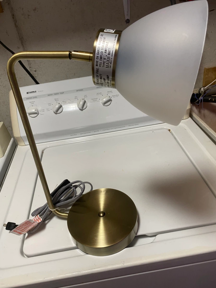Brushed Brass Desk Lamp with USB Port - photo 4