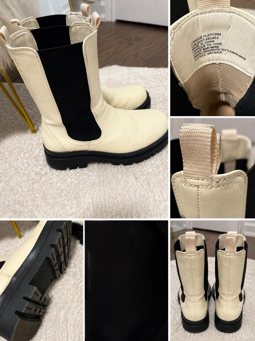 Candide Platform Boots Off-White