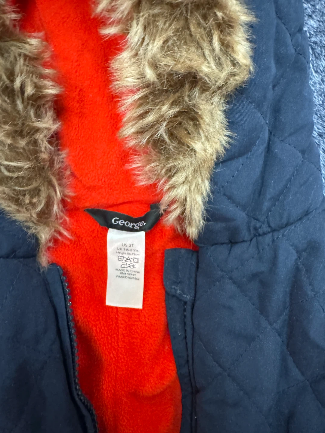 George Quilted Hooded Snowsuit Size 3T