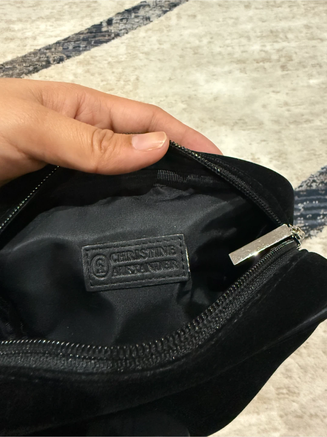Christine Alexander Black Velvet Makeup Bag - photo 4