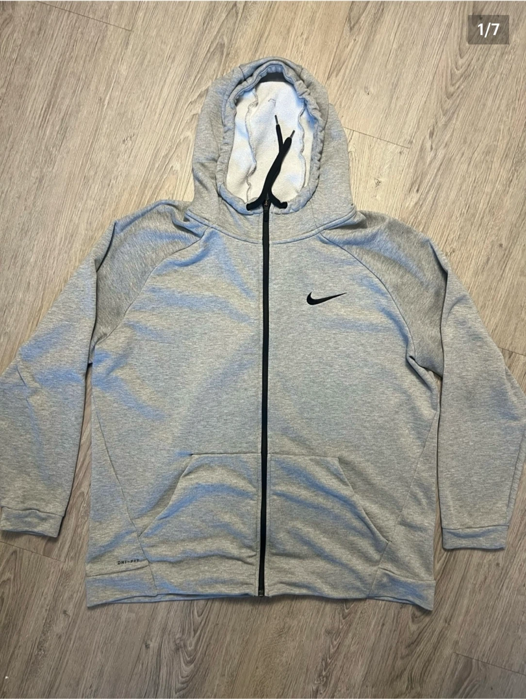 Nike Dri-FIT Grey Full-Zip Hoodie XXL