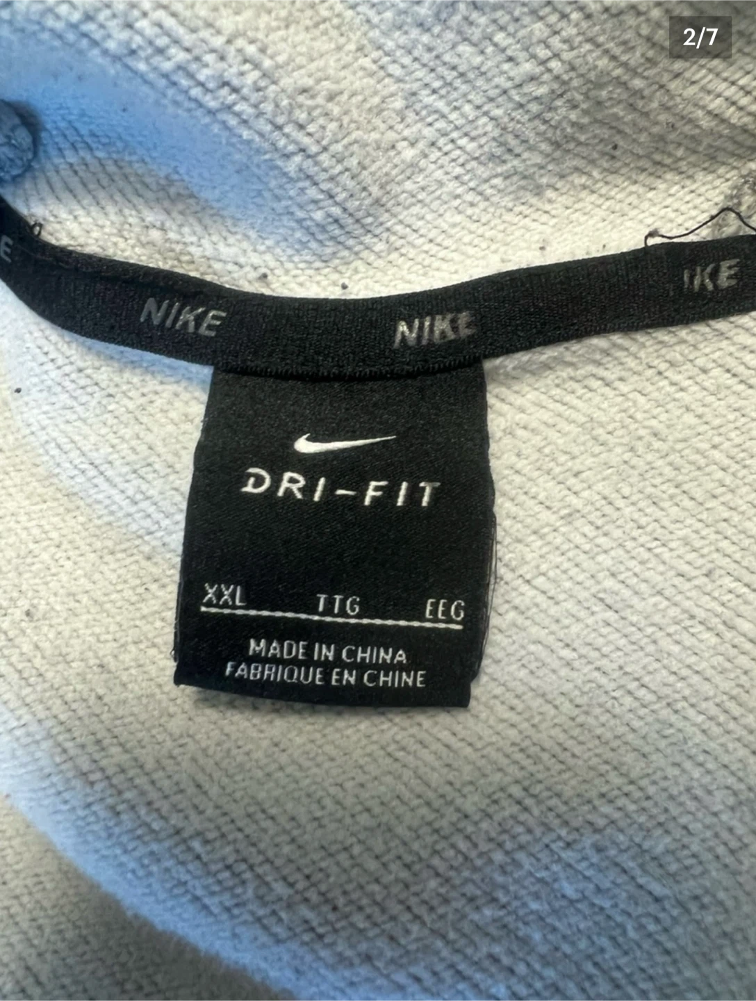 Nike Dri-FIT Grey Full-Zip Hoodie XXL - photo 2