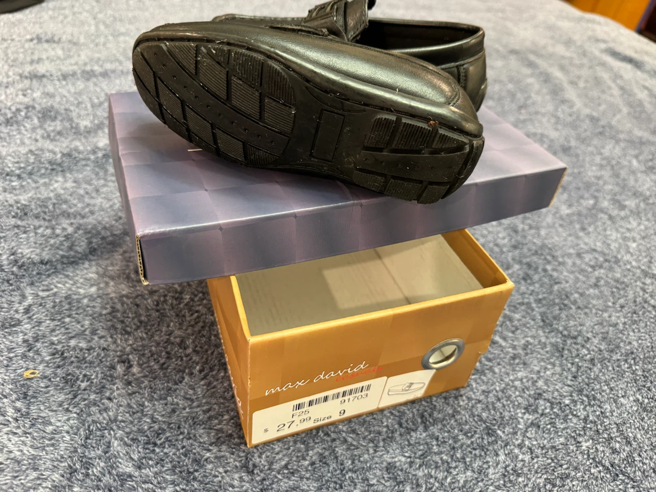 Max David Casuals Black Loafers Size 9 toddler
