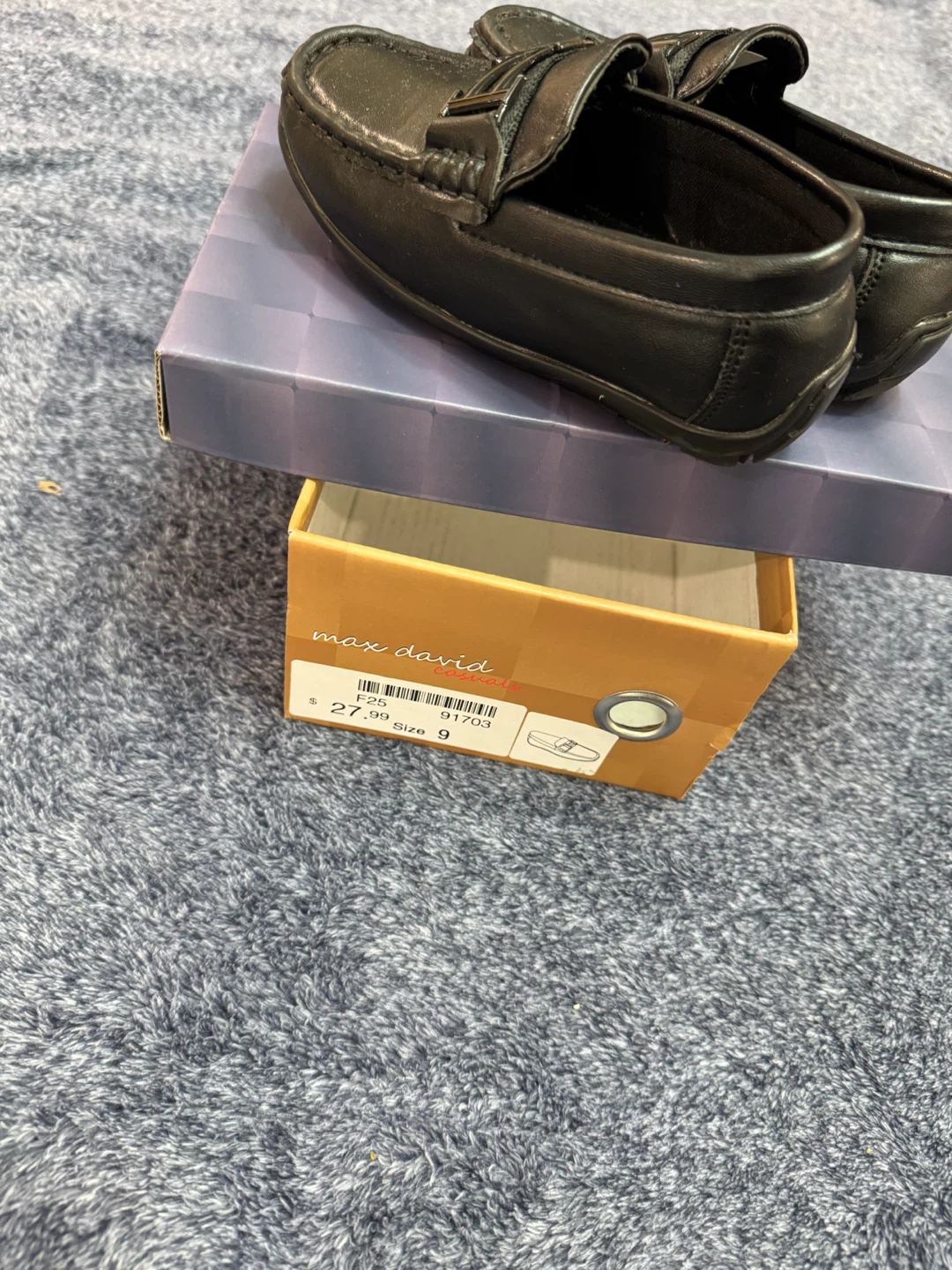 Max David Casuals Black Loafers Size 9 toddler - photo 4