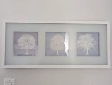 Minimalist Tree Artwork – Triple Panel Frame