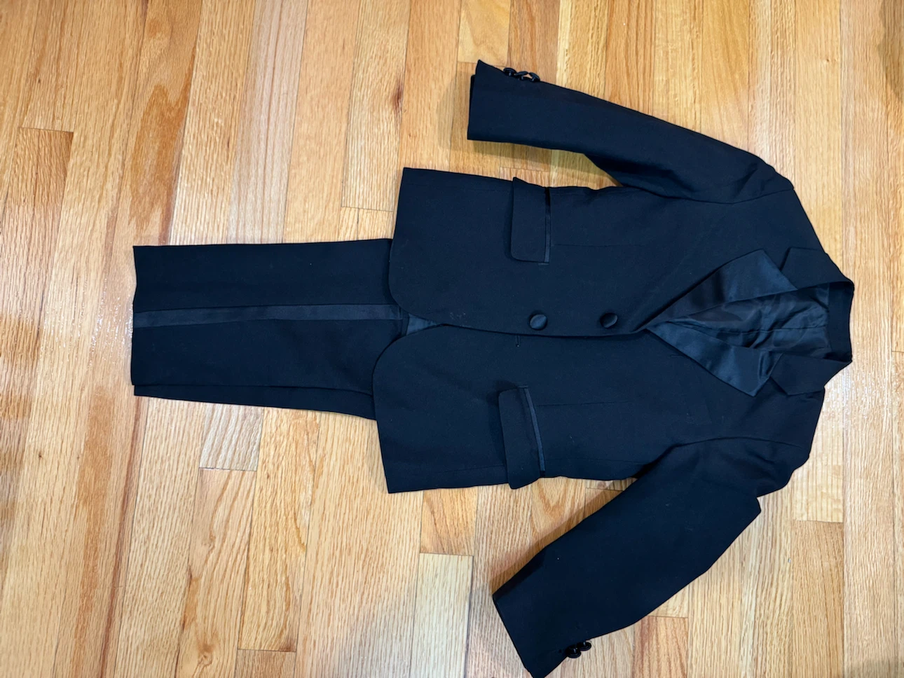 Kids Black Tuxedo Suit Set