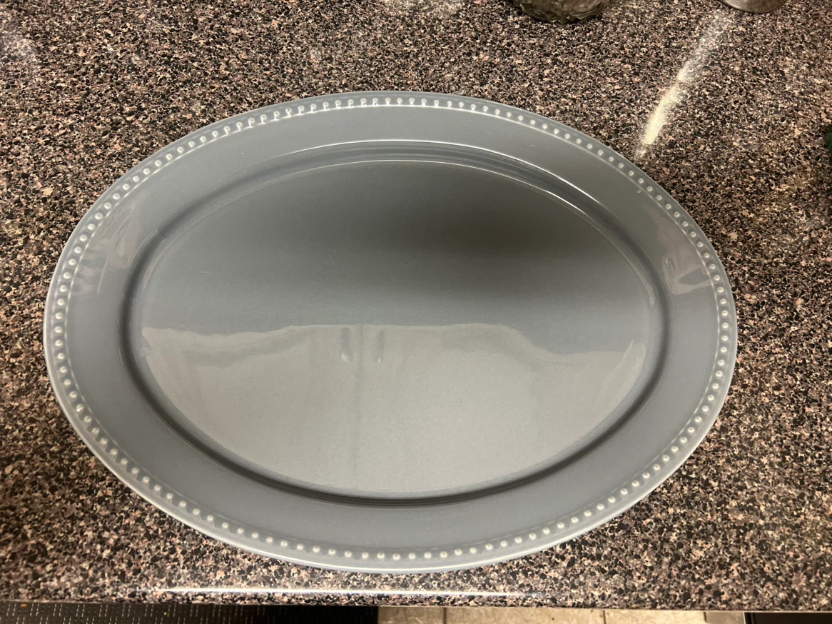Primagera Grey Oval Serving Platter