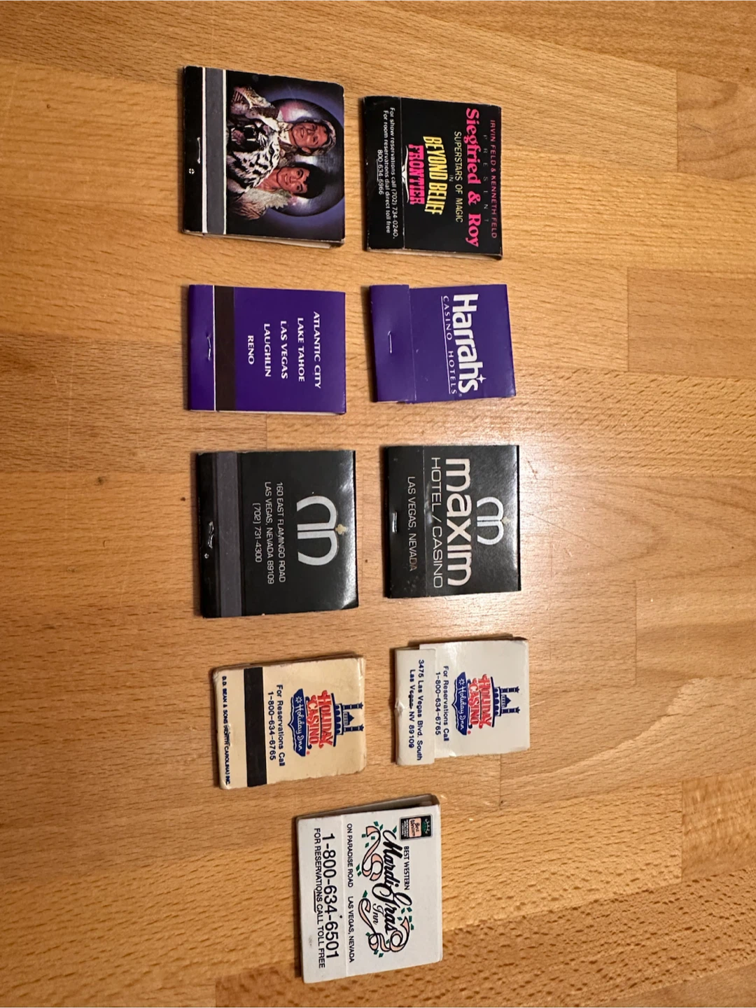 Collection of 9 Vintage Las Vegas Hotel Matchbooks