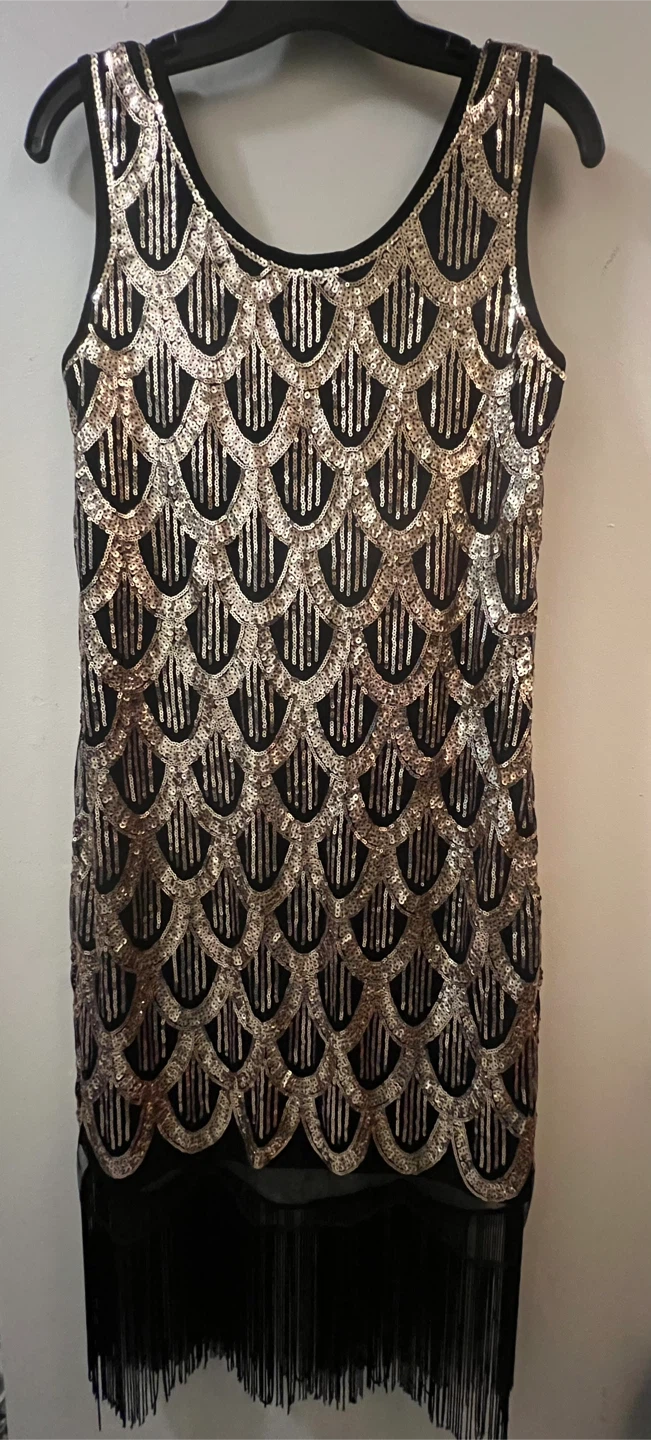 Gold and black sequin dress-size M/L