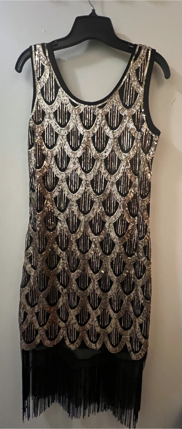 Gold and black sequin dress-size M/L - photo 4