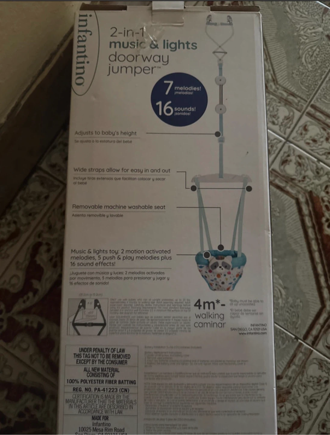 Infantino 2-in-1 Music & Lights Doorway Jumper