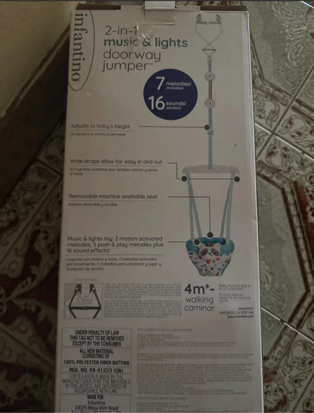 Infantino 2-in-1 Music & Lights Doorway Jumper